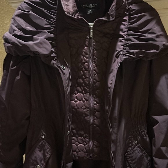 Laundry by Shelli Segal. Plum coat in new condition. - Picture 4 of 5